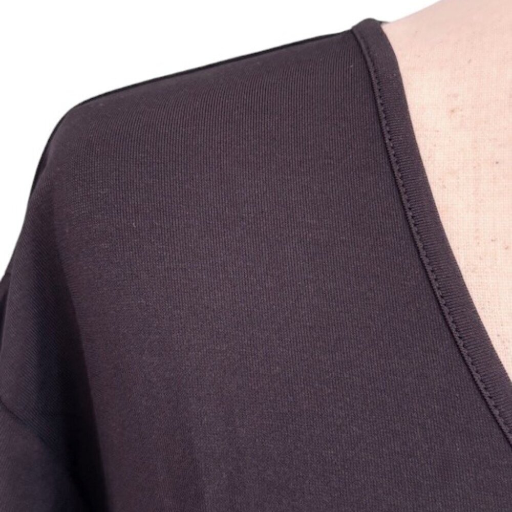 Ulla Popken Women's Black Swing Round Neck Knit A-line Tunic Top Plus 28/30 NWT - Picture 4 of 16